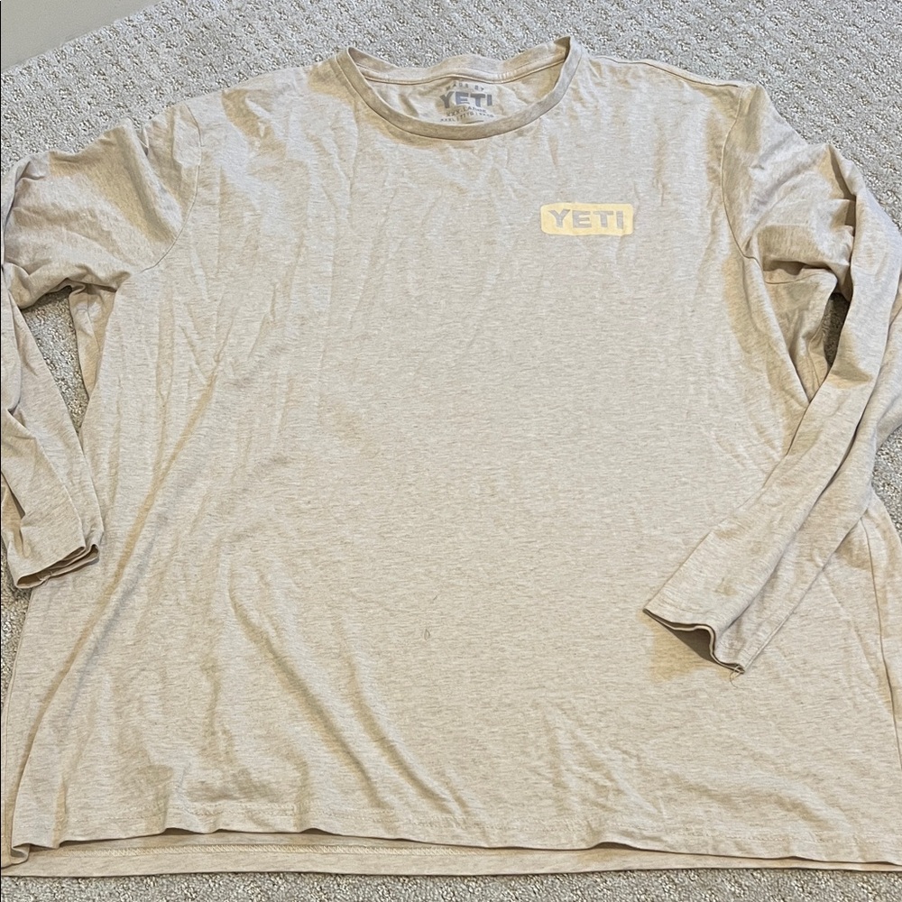 YETI Light Gray Long Sleeve Tee